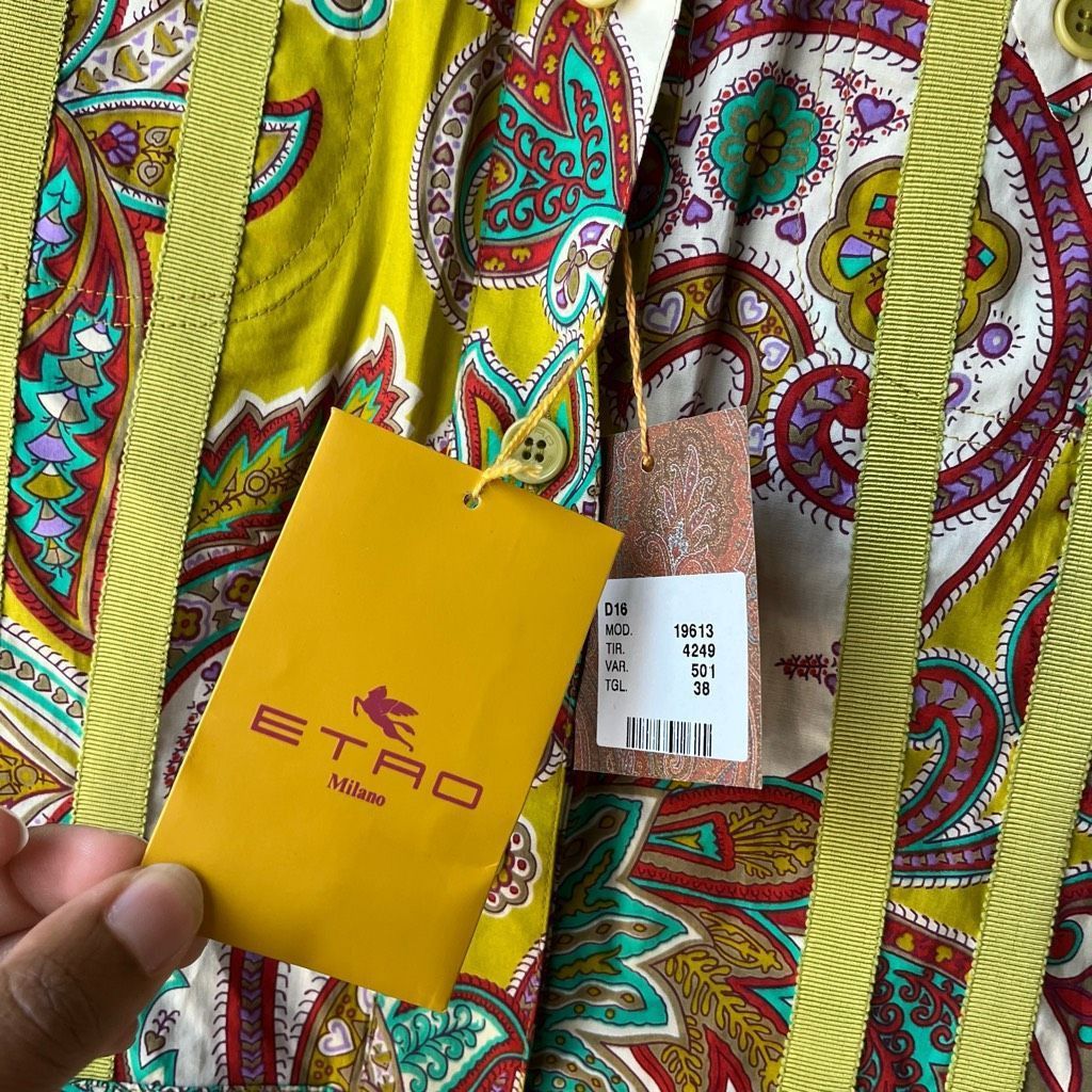 Etro NEW ETRO Dress Paisley Print Collared Button Down Shirt Dres Size XS / US 0-2 / IT 36-38 - 12 Thumbnail