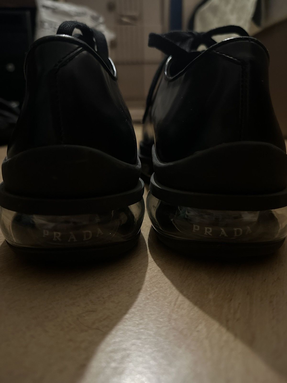 Prada Prada Levitate Brushed Leather Derby Shoes Size US 8 / EU 41 - 11 Thumbnail