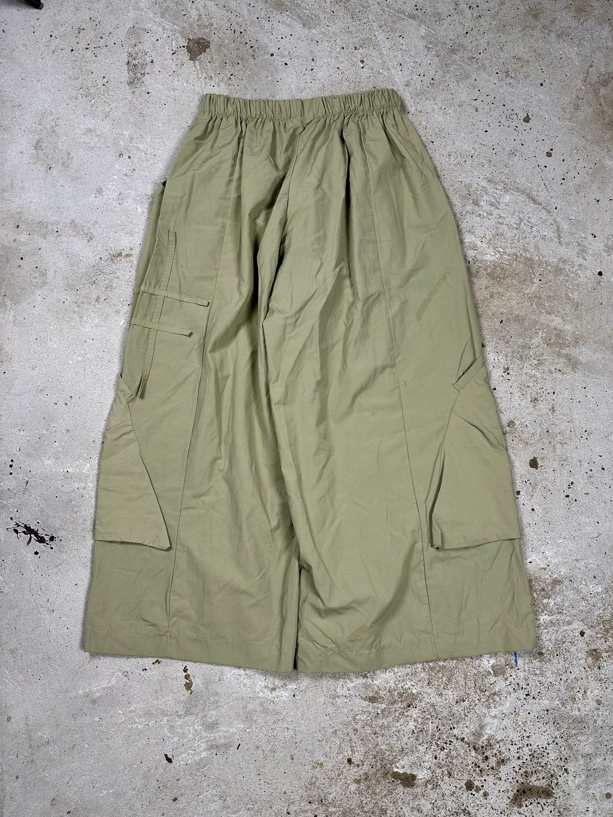 Japanese Brand × Vintage Vintage Y2K Ultra Baggy Cargo Olive Track Pants Loose Size US 33 - 2 Thumbnail