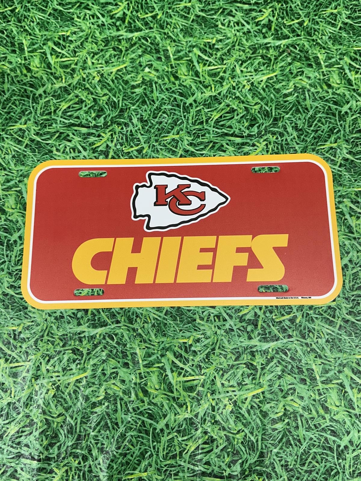 NFL Kansas City Chiefs License Plate Plastic NFL NEW Size ONE SIZE - 1 Thumbnail
