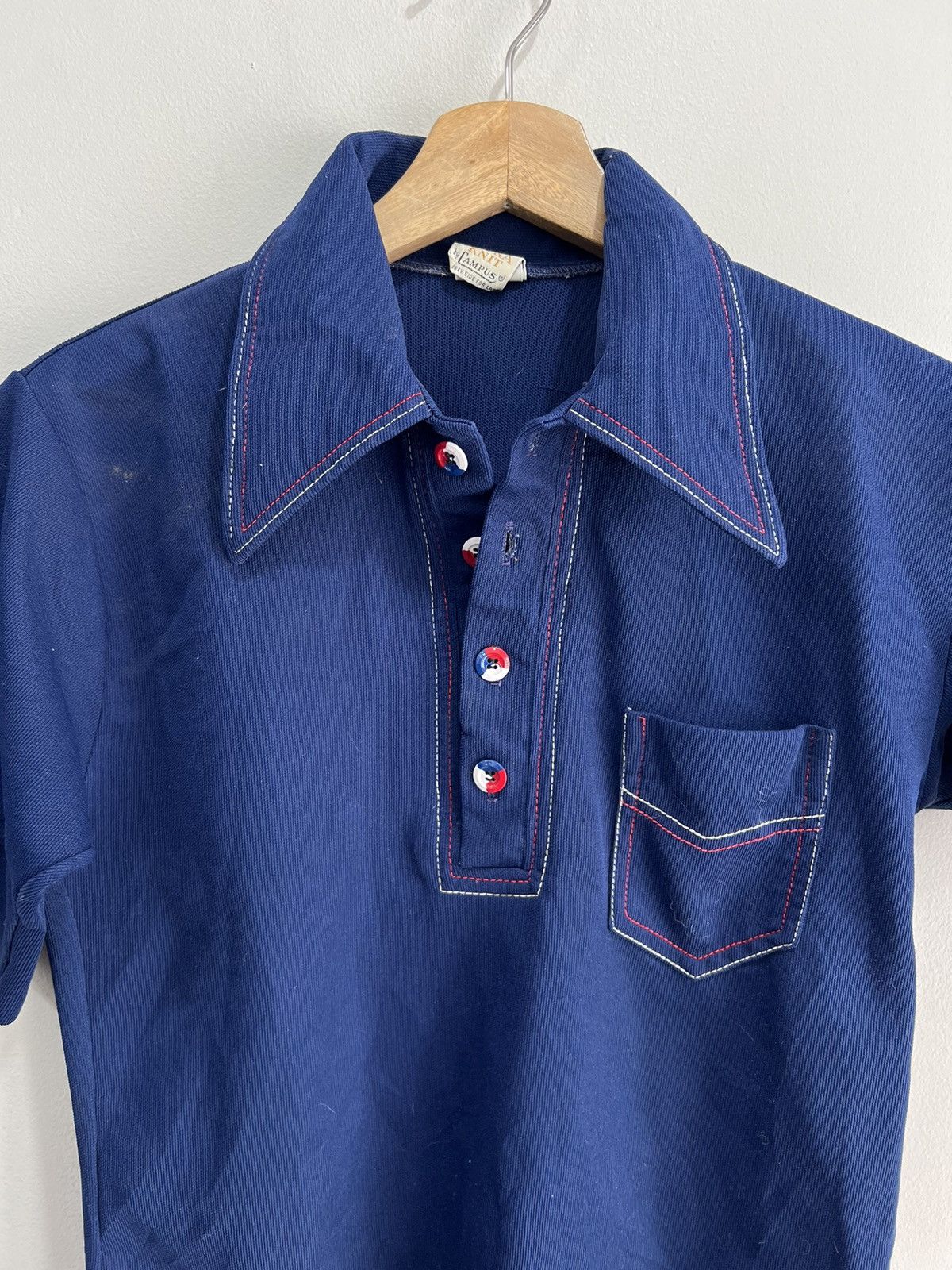 Vintage Vtg 70s Campus Ultra Knit Collared Polo Shirt Button sweater Size US S / EU 44-46 / 1 - 3 Thumbnail