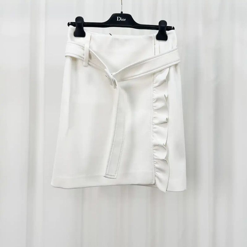 Prada Prada White Nylon Midi Skirt for Women Size 23" - 1 Thumbnail