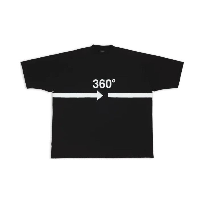 Balenciaga Balenciaga Black Batwing Short Sleeve T-Shirt Size US XXS / EU 40 - 1 Thumbnail