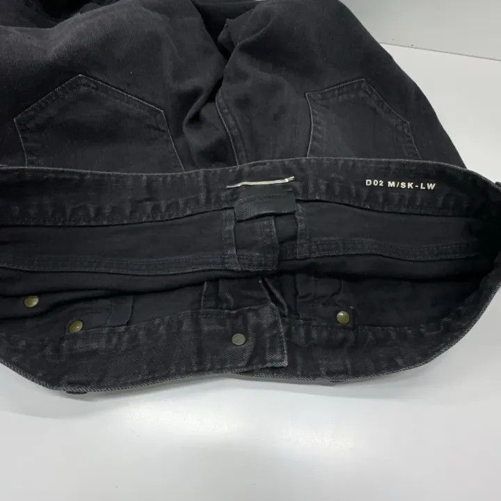 Saint Laurent Paris Yves Saint Laurent Black Distressed Straight Leg Pants-2507 Size US 31 - 3 Thumbnail