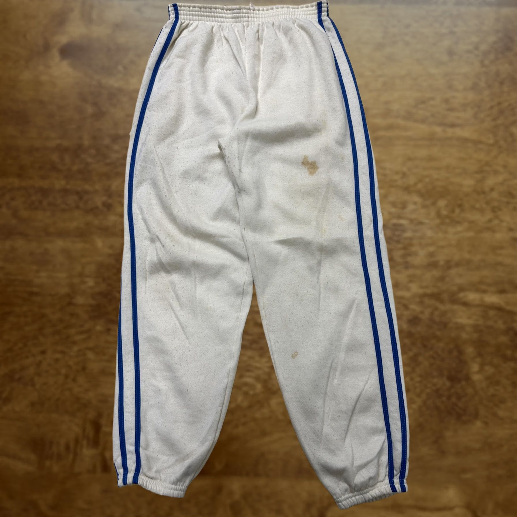 Vintage VINTAGE Active Wear Sweatpants Mens Large White Fleece Elastic Waist Side Stripe Pants Mens Large Retro Winter Casual Boys Mens? Size US 33 - 1 Thumbnail