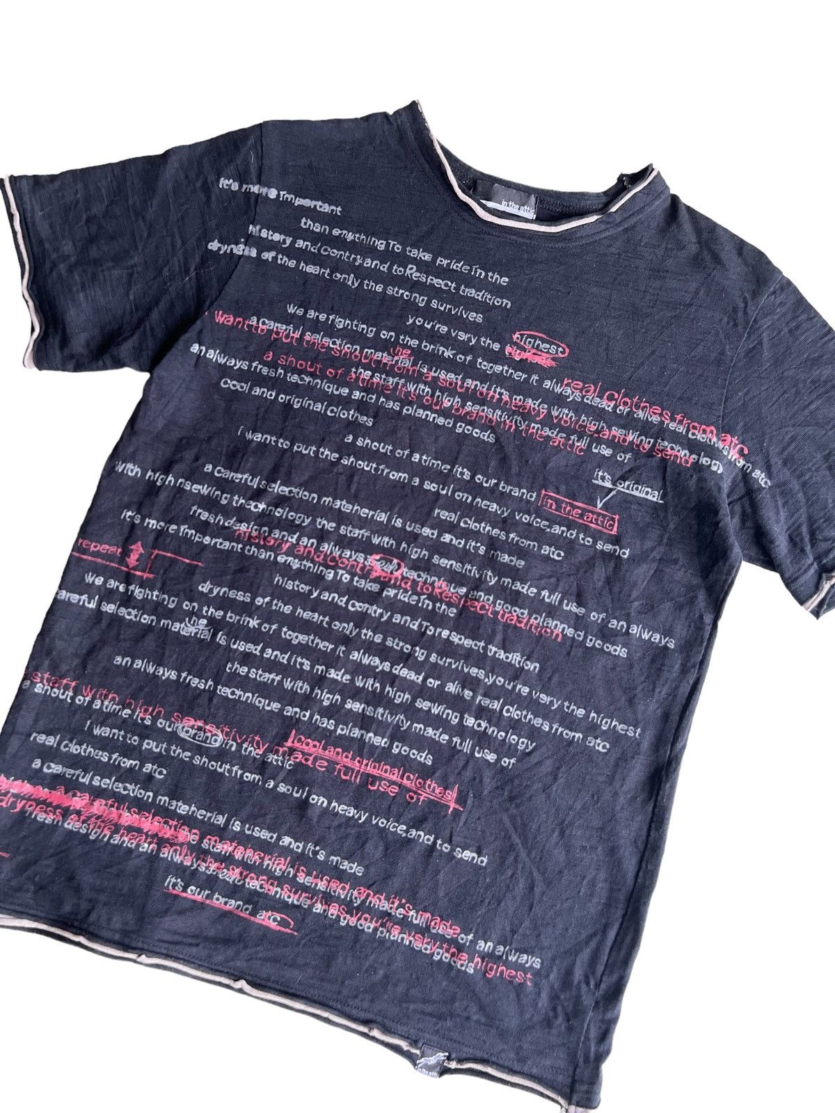 In The Attic "Anarchy Poems" Overprinted Roll Up In The Attic Shirt Size US M / EU 48-50 / 2 - 2 Thumbnail