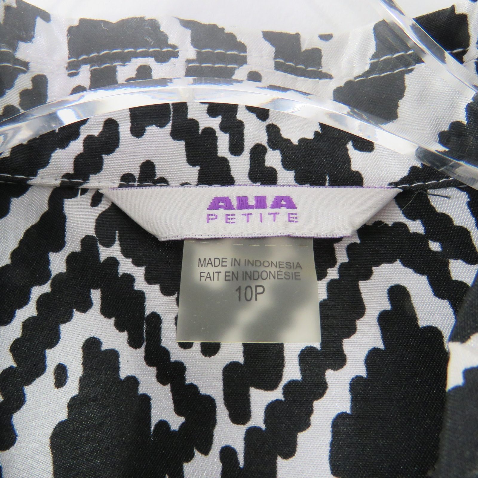 Vintage 90s Vintage Black & White Geometric Jacket 10 Medium Size M / US 6-8 / IT 42-44 - 5 Thumbnail