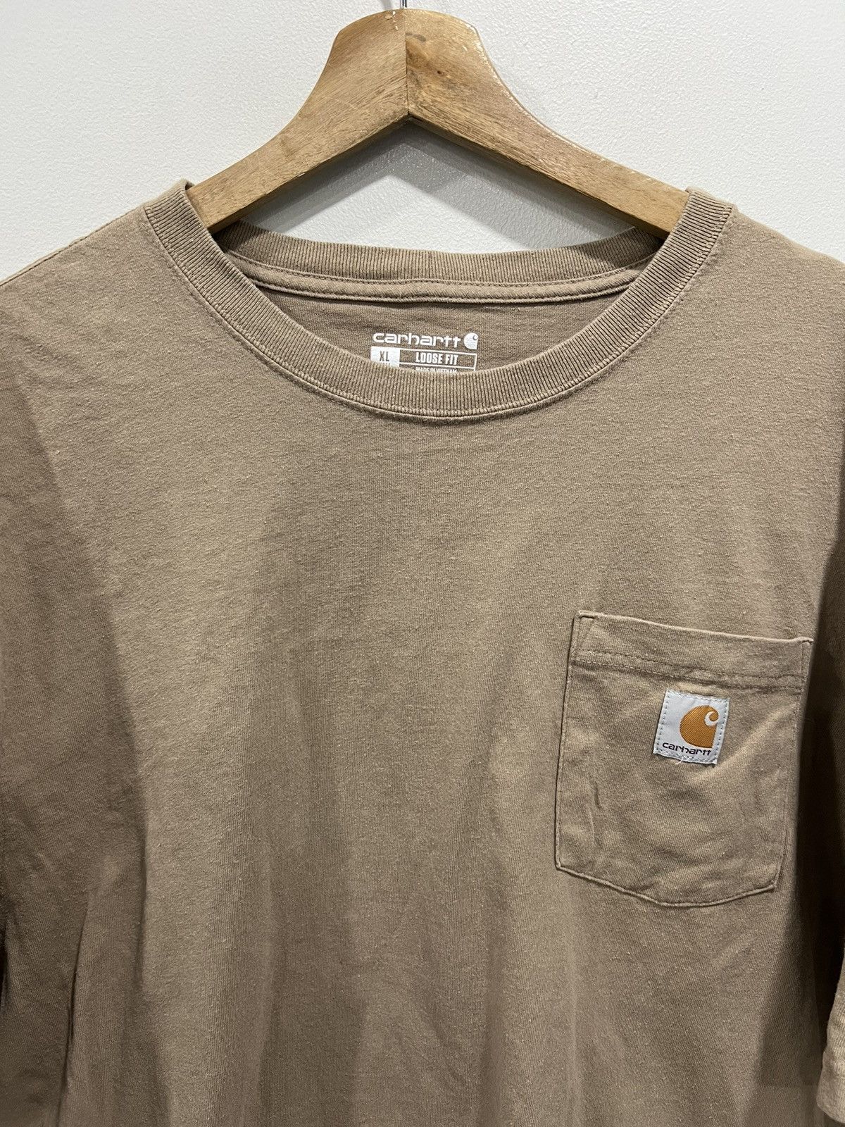Carhartt Vintage Carhartt Tee Shirt Brown faded Size US XL / EU 56 / 4 - 2 Thumbnail
