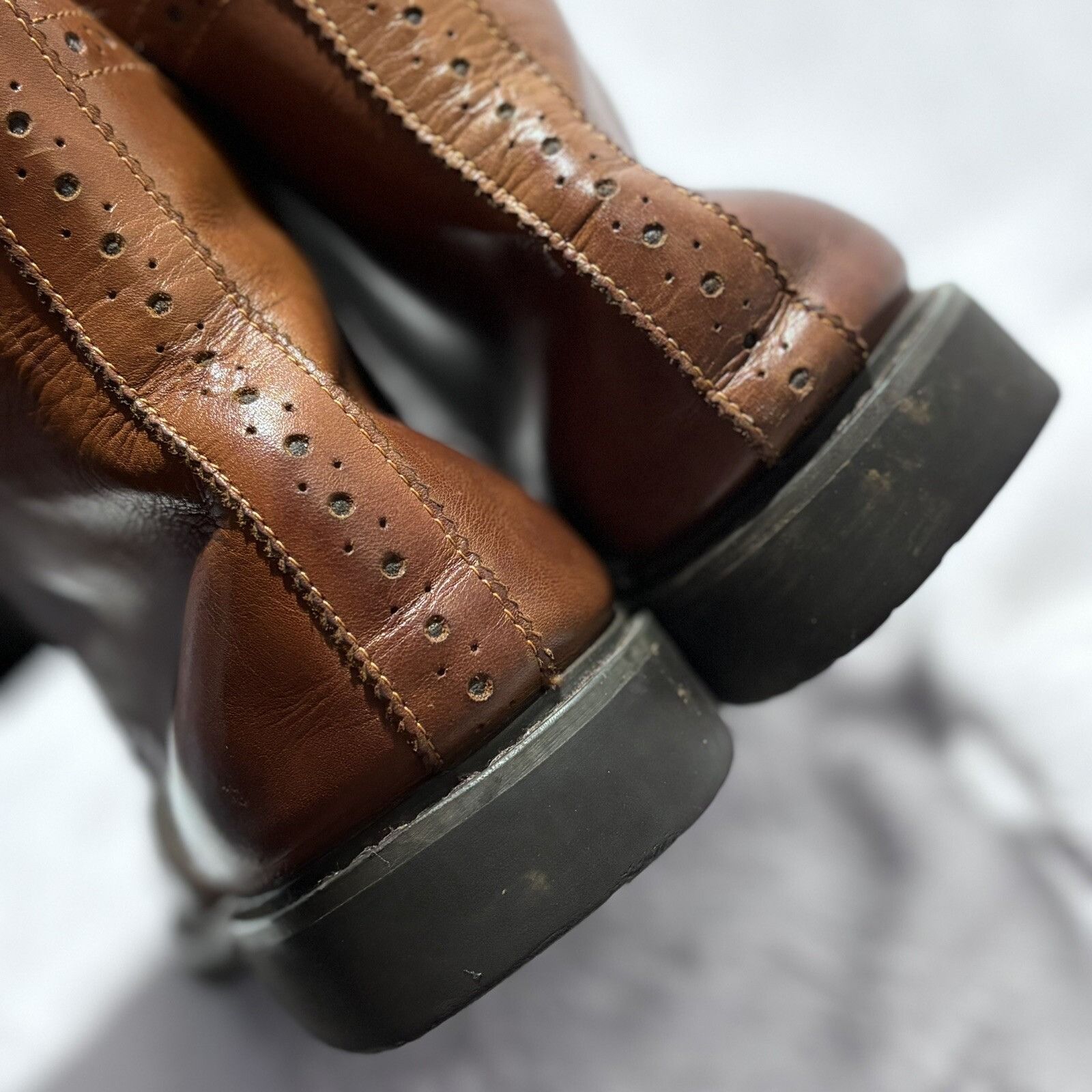 Chelsea Soccer Chelsea Boots Paolo Vandini Londn Brown Leather/Canvas Lace Size US 13 / EU 46 - 3 Thumbnail