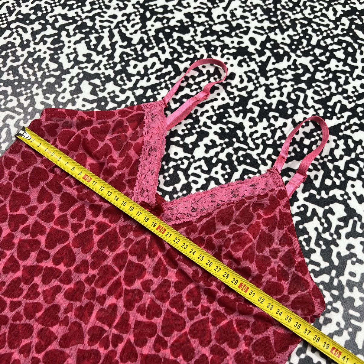 Vintage Vintage Y2K Sexy Heart Monogram Mesh Mini Night Style Dress Size M / US 6-8 / IT 42-44 - 22 Thumbnail