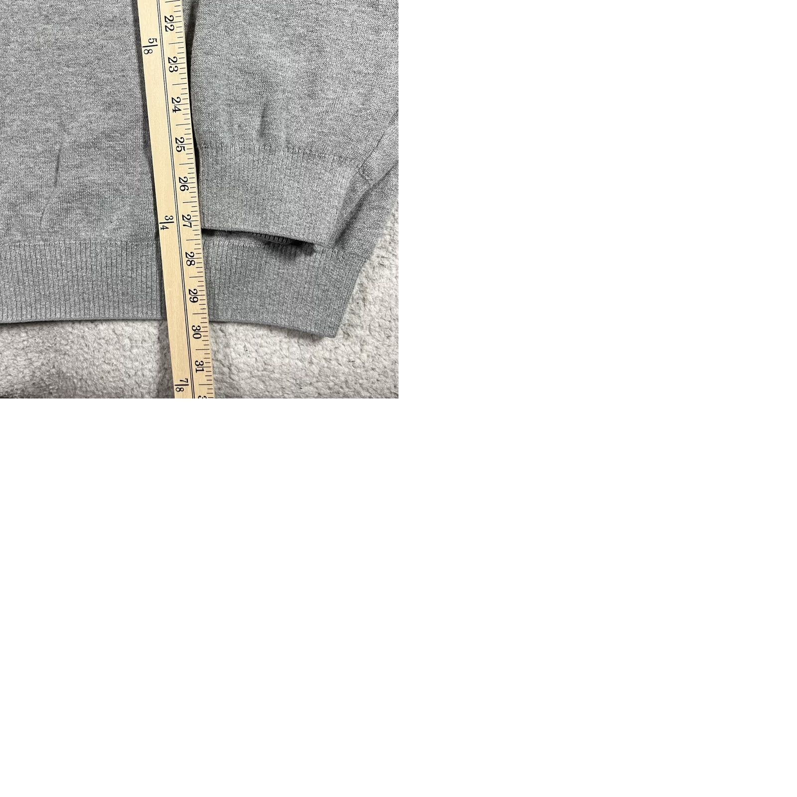 Vintage Mercer + Mettle 1/4 Zip Pullover Mens XL Gray Knit Cotton Nylon Spandex Casual Logo, All Seasons, Easy Care, Zipper, Golf, Walking Size US XL / EU 56 / 4 - 9 Thumbnail