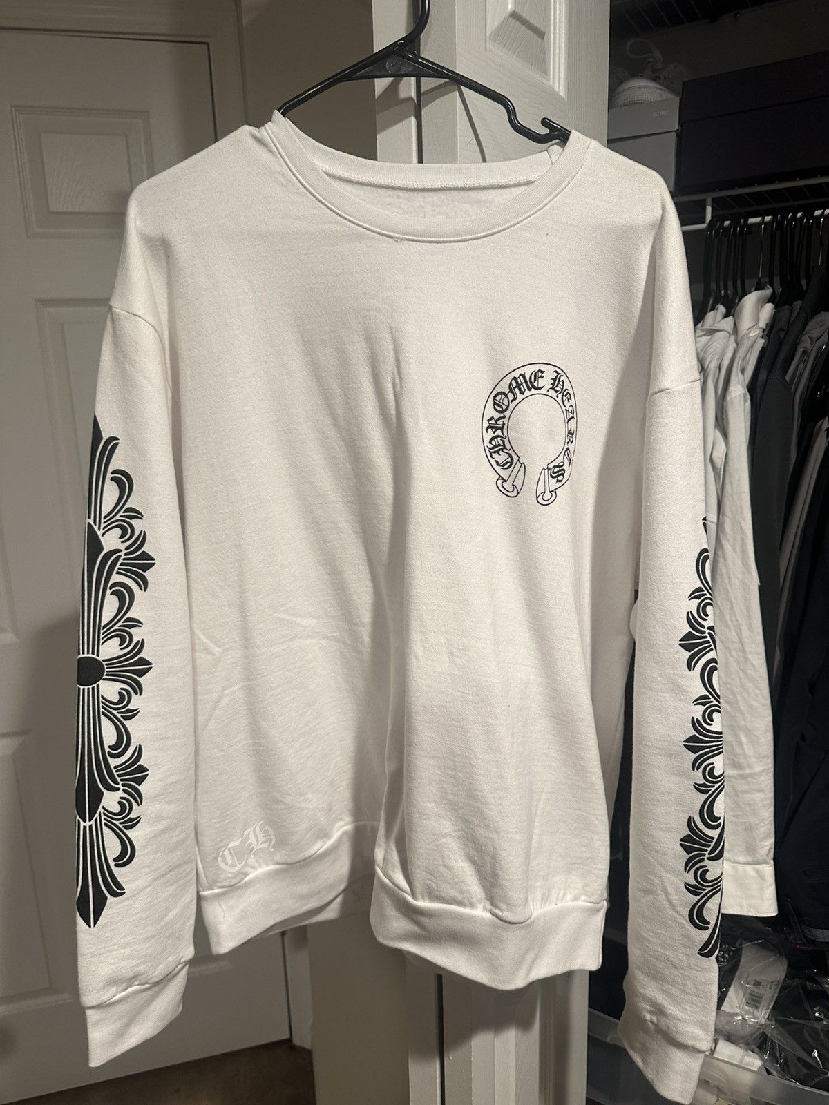 Chrome Hearts Chrome Hearts white crew neck Size US M / EU 48-50 / 2 - 2 Thumbnail