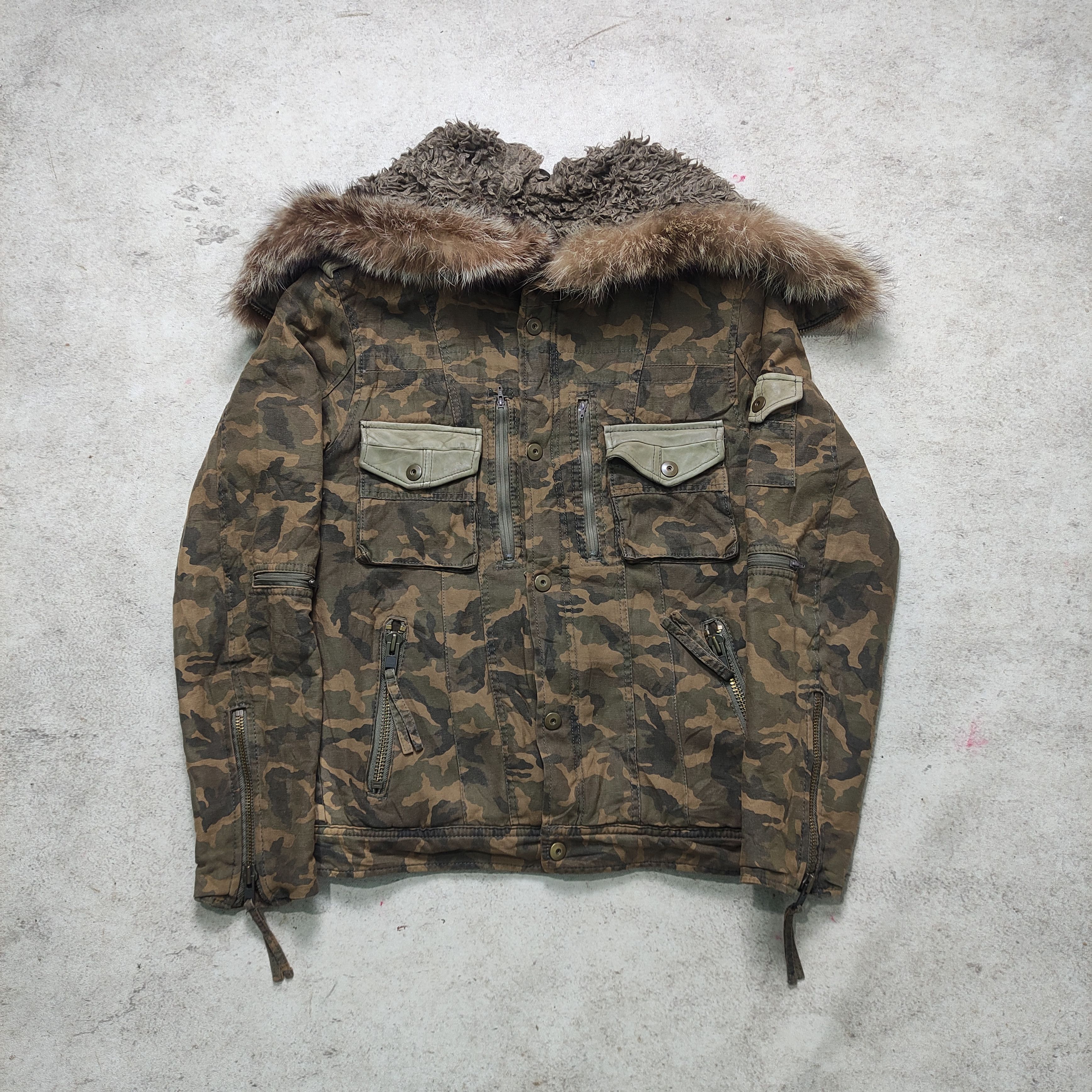If Six Was Nine Burden Camo Military Fur Jacket Japanese Brand Size US M / EU 48-50 / 2 - 2 Thumbnail