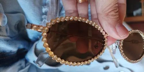 Other Vintage Full Crystal Rhinestone Shiny Frame Sunglasses Size ONE SIZE - 4 Thumbnail