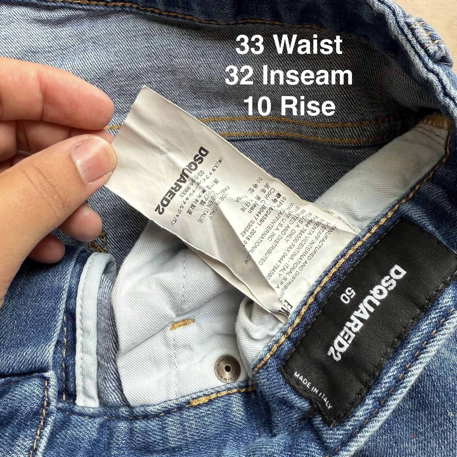 Dsquared2 Dsquared2 Jeans 33 Blue Distressed Button Fly Workwear Size US 33 - 5 Thumbnail