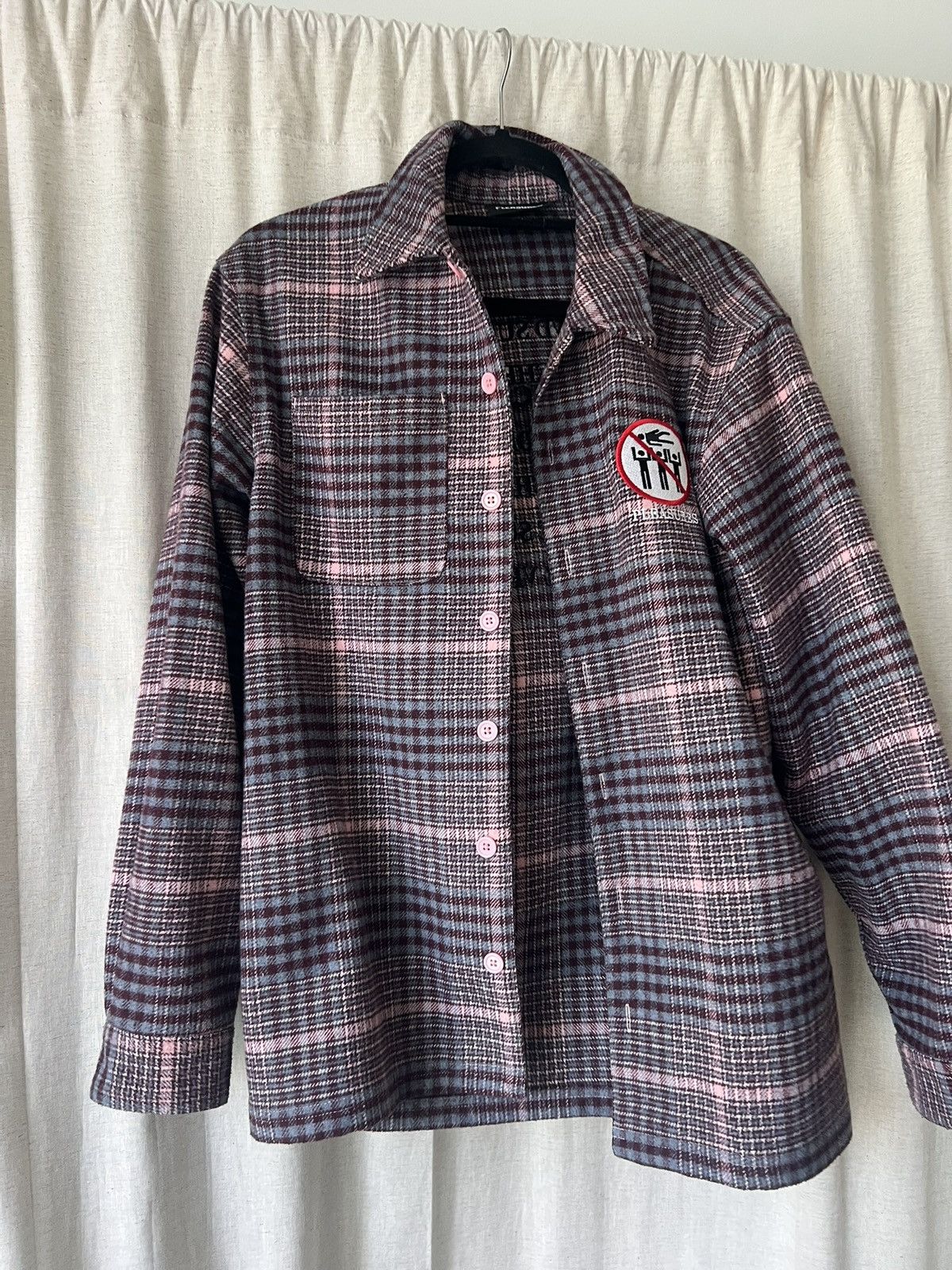 Pleasures ‘NO CROWDSURFING’ Plaid Flannel from Pleasures Size US S / EU 44-46 / 1 - 2 Thumbnail