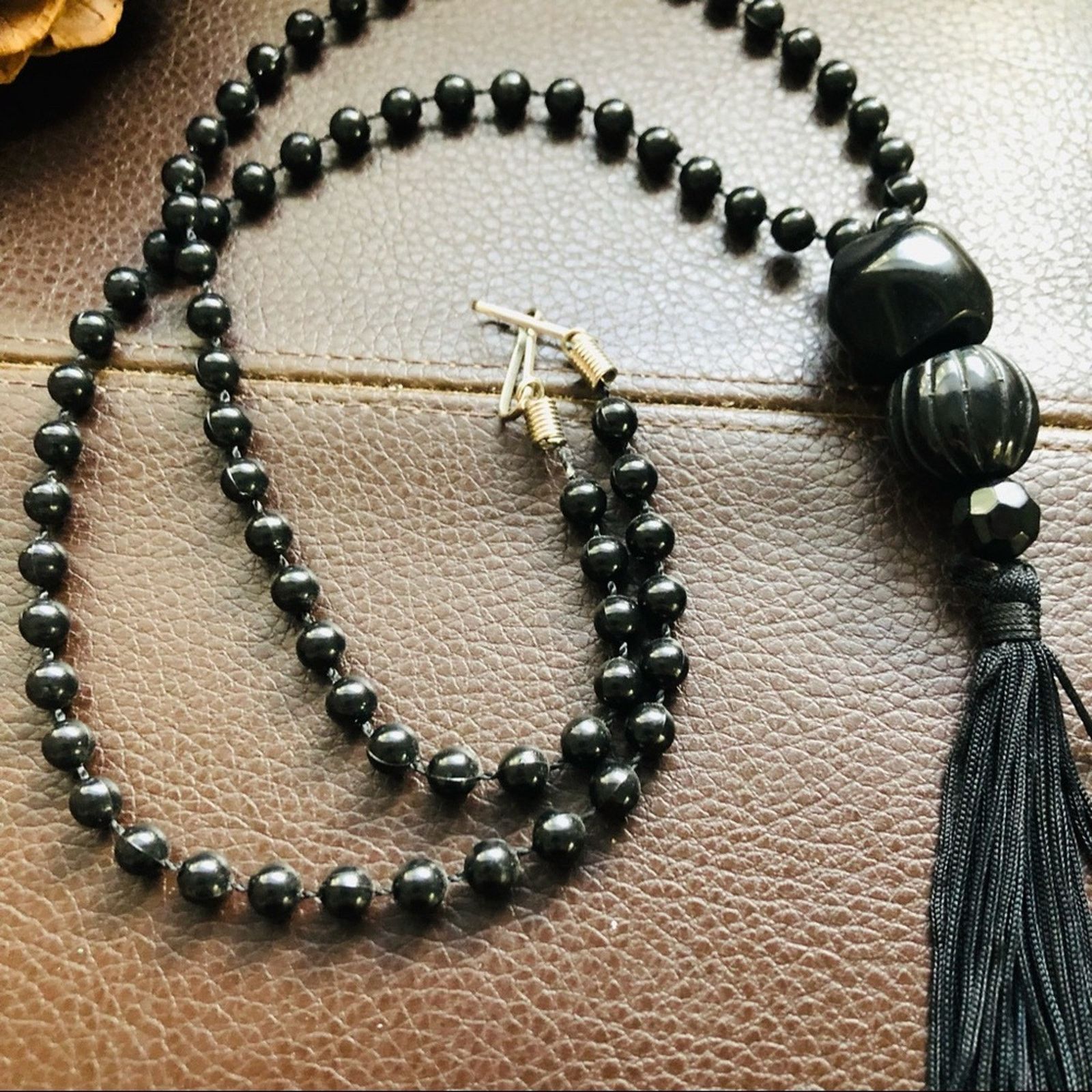 Vintage Vintage 70s black beaded fringe accent necklace Size ONE SIZE - 6 Thumbnail