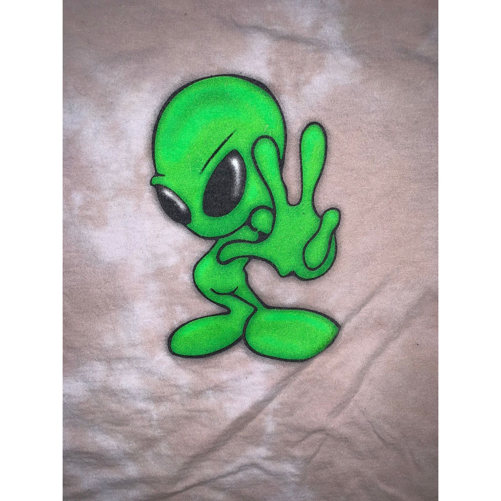 Chemistry Alien Peace Sign Tie Dye T Shirt Small Streetwear Graphic Size US S / EU 44-46 / 1 - 1 Thumbnail