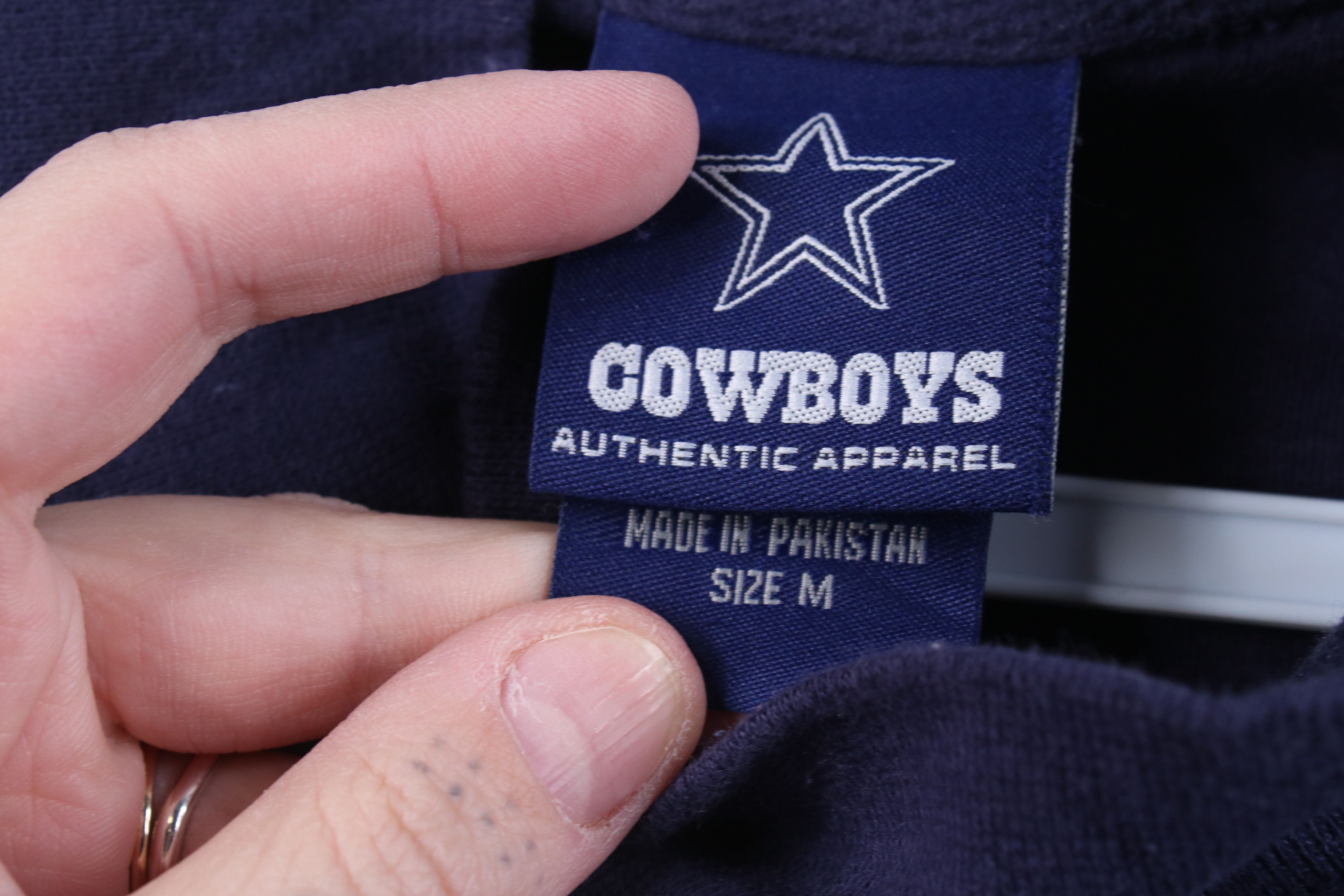 Vintage Vintage 90s Y2K Cowboys Football Mock Neck T-Shirt Blue Size US M / EU 48-50 / 2 - 6 Thumbnail