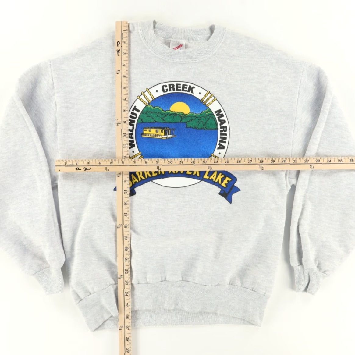 Jerzees VTG Jerzees Sweatshirt Gray Men's L Barren River Lake Walnut Creek Crew Neck Long Sleeve Cotton Blend Shirt Size US L / EU 52-54 / 3 - 3 Thumbnail