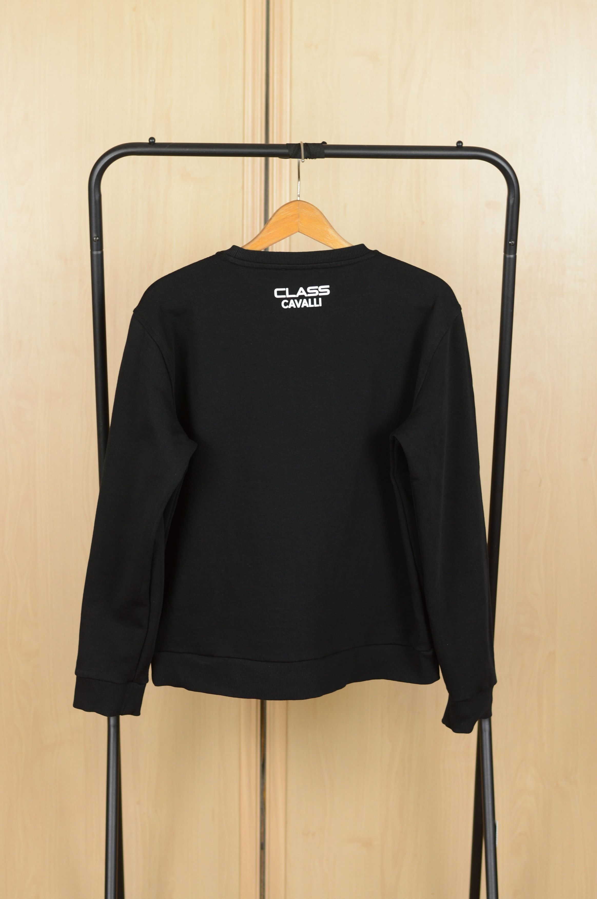Cavalli Class × Just Cavalli Cavalli Class Flower Print Black Sweatshirt Size XXL / US 16-18 / IT 52-54 - 4 Thumbnail