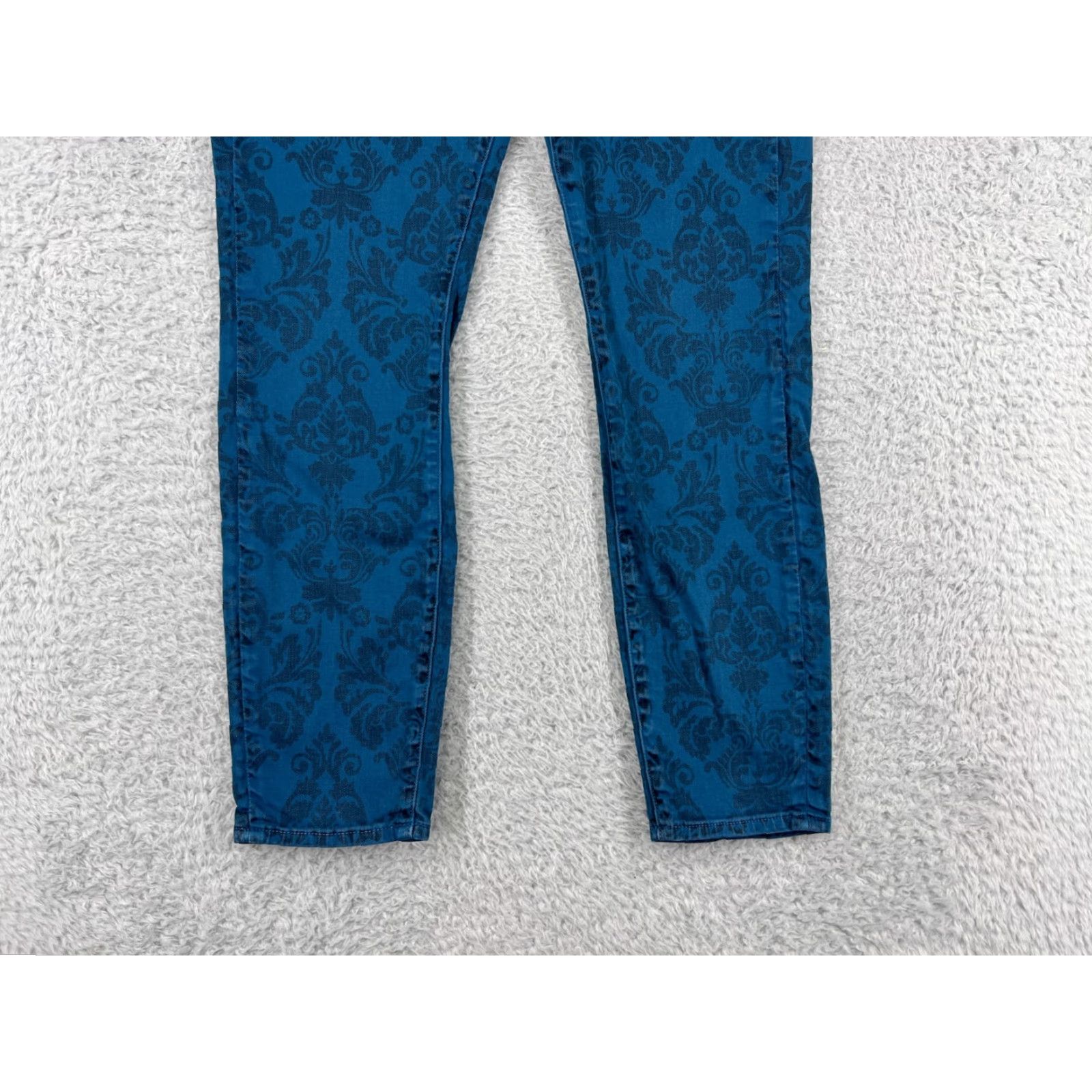 Lucky Brand Lucky Brand Jeans Womens 8 Blue Floral Pattern Charlie Skinny Cotton Blend Jeans Size 30" / US 8 / IT 44 - 4 Thumbnail