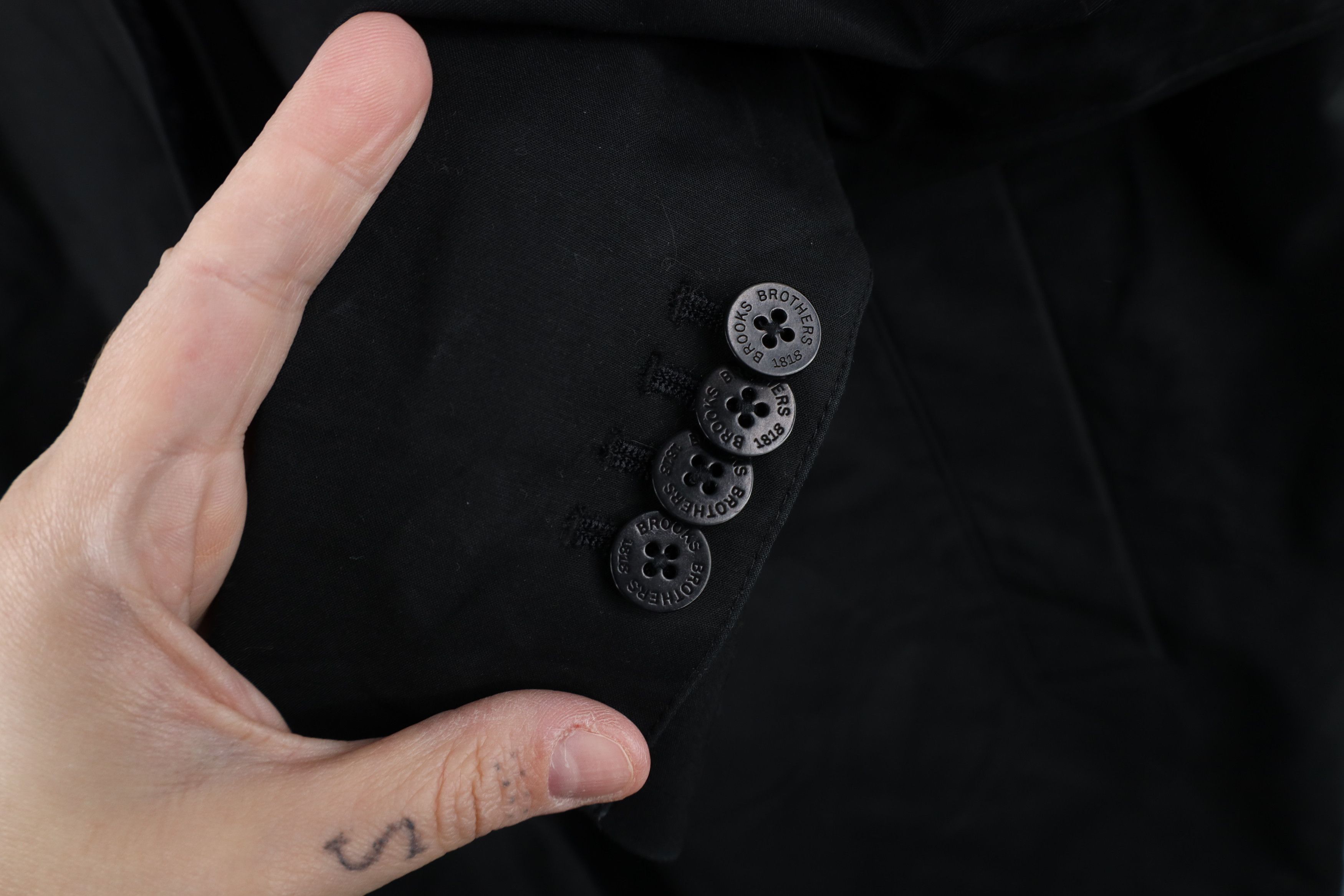 Brooks Brothers × Vintage Brooks Brothers Lined Full Button Trench Coat Jacket Black Size XL / US 12-14 / IT 48-50 - 7 Thumbnail