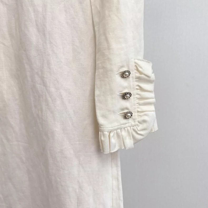 Gucci Gucci Beige cotton linen dress Size XS / US 0-2 / IT 36-38 - 9 Thumbnail