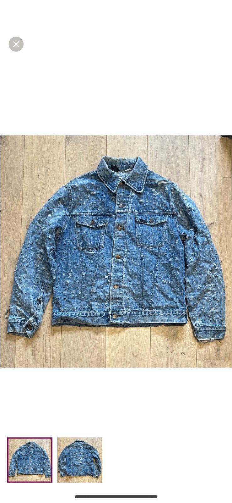 Other Distressed denim jacket Size US M / EU 48-50 / 2 - 1 Thumbnail
