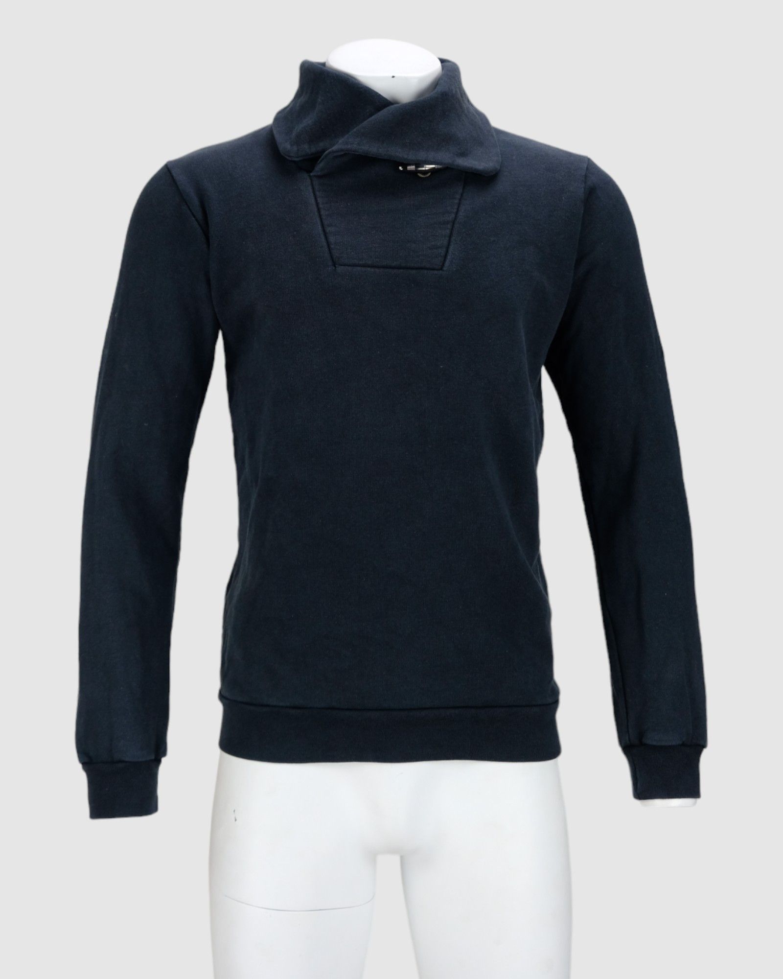 image of Raf Simons A/w 2006 Sailor Horn Clasp Cotton Jumper in Navy, Men's (Size Medium)