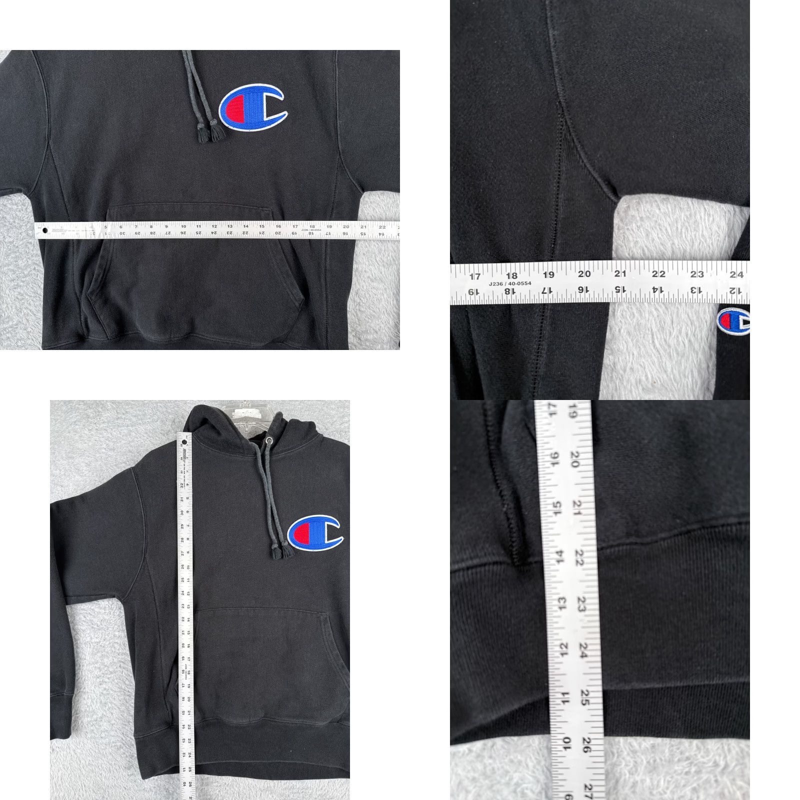 Champion Champion Hoodie Adult Medium Black Pullover Sweatshirt Logo Reversible Weave Size US M / EU 48-50 / 2 - 8 Thumbnail