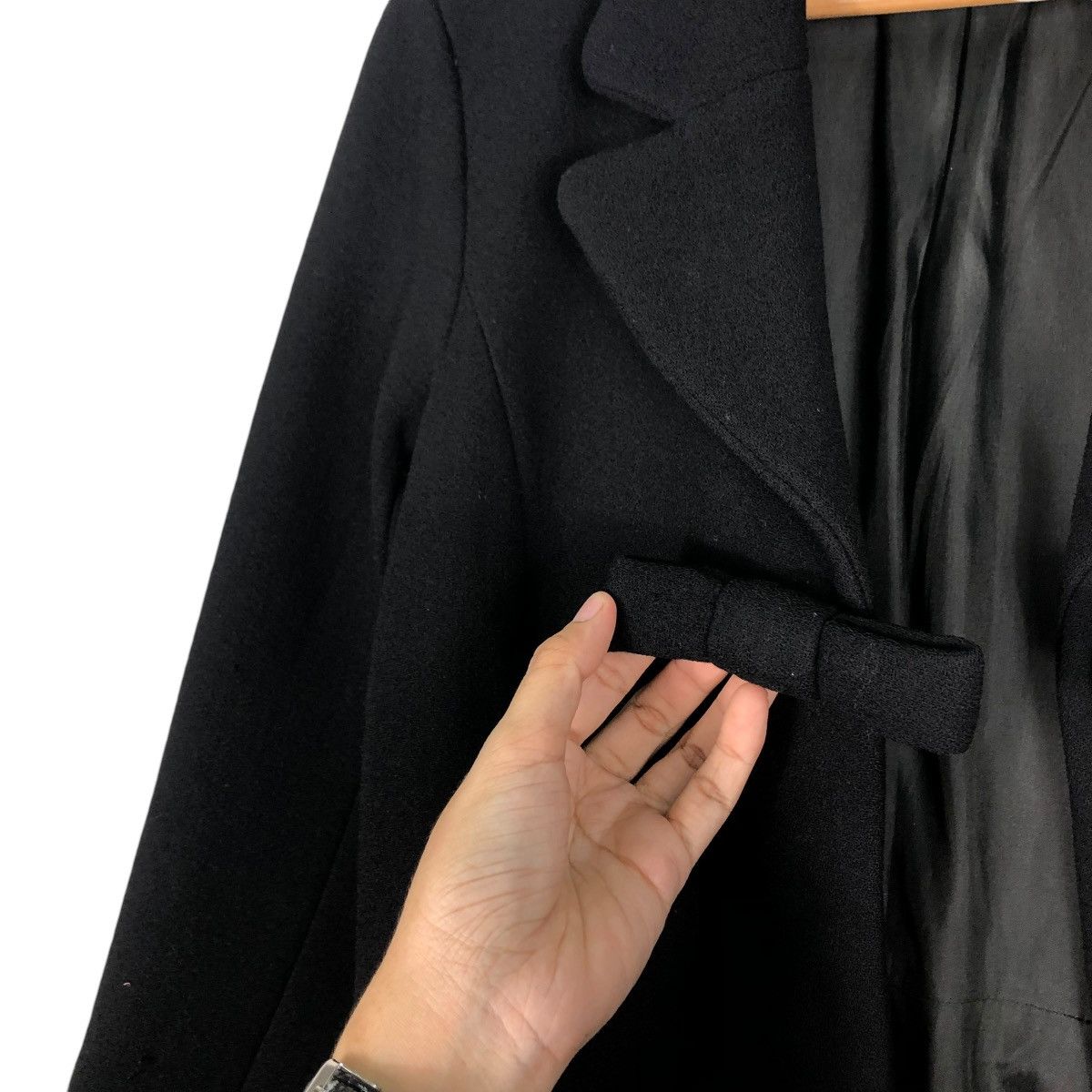 agnes b. 🔥RICH BLACK LONG JACKET AGNES B. MADE IN FRANCE Size XS / US 0-2 / IT 36-38 - 18 Thumbnail