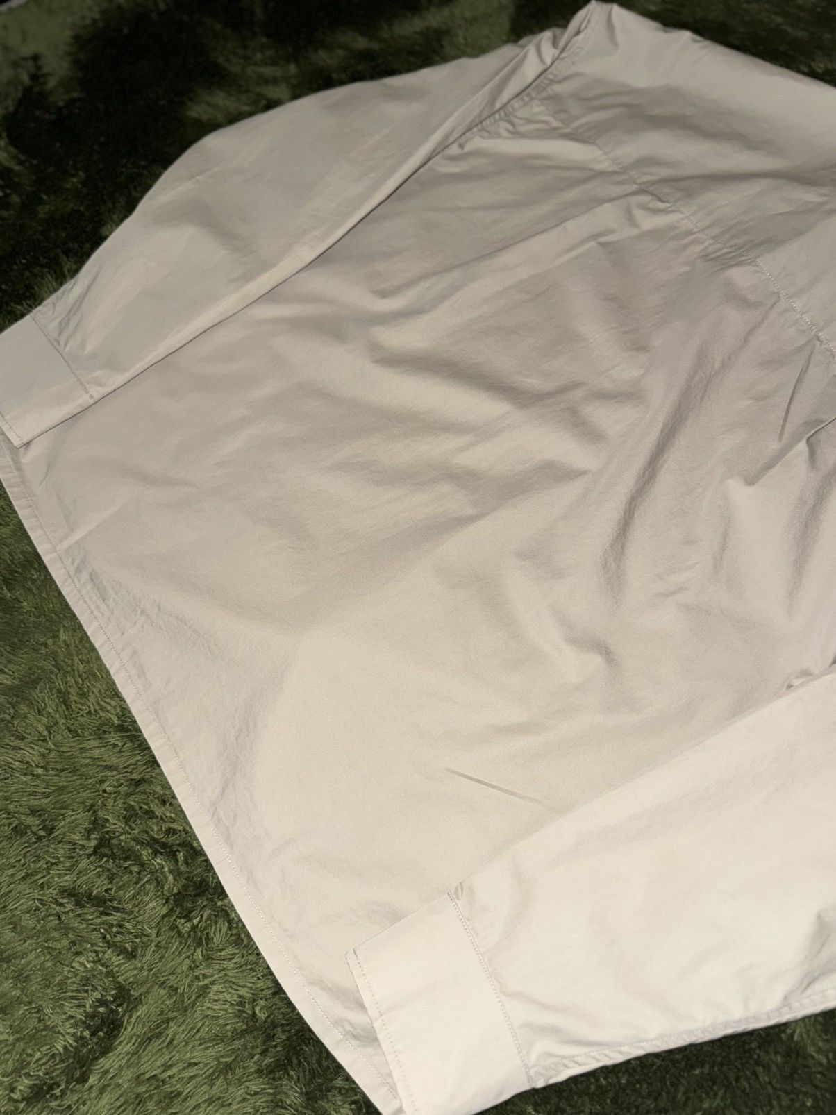 Japanese Brand [L] BIRTHDAYSUIT relaxed Embroidery Doodle Logo Shirt Beige Size US L / EU 52-54 / 3 - 10 Thumbnail