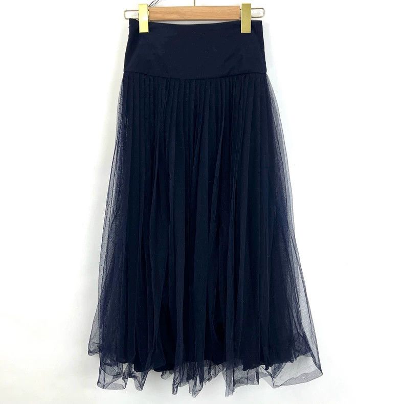 Dior Dior Navy Blue Mesh Skirt 2504-Nextarrow Size 35" - 2 Thumbnail