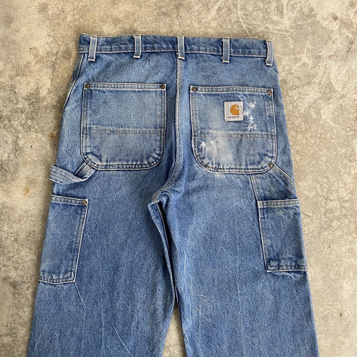 Carhartt Vintage Carhartt Faded Blue Carpenter Work Denim Jeans Size US 32 / EU 48 - 18 Thumbnail