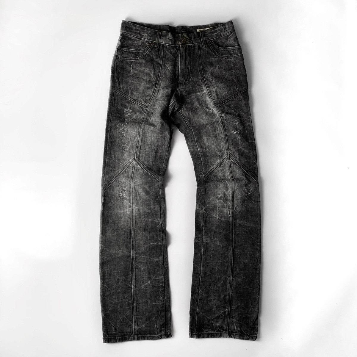 image of Semantic Design Distressed Denim Pants in Black, Men's (Size 29)