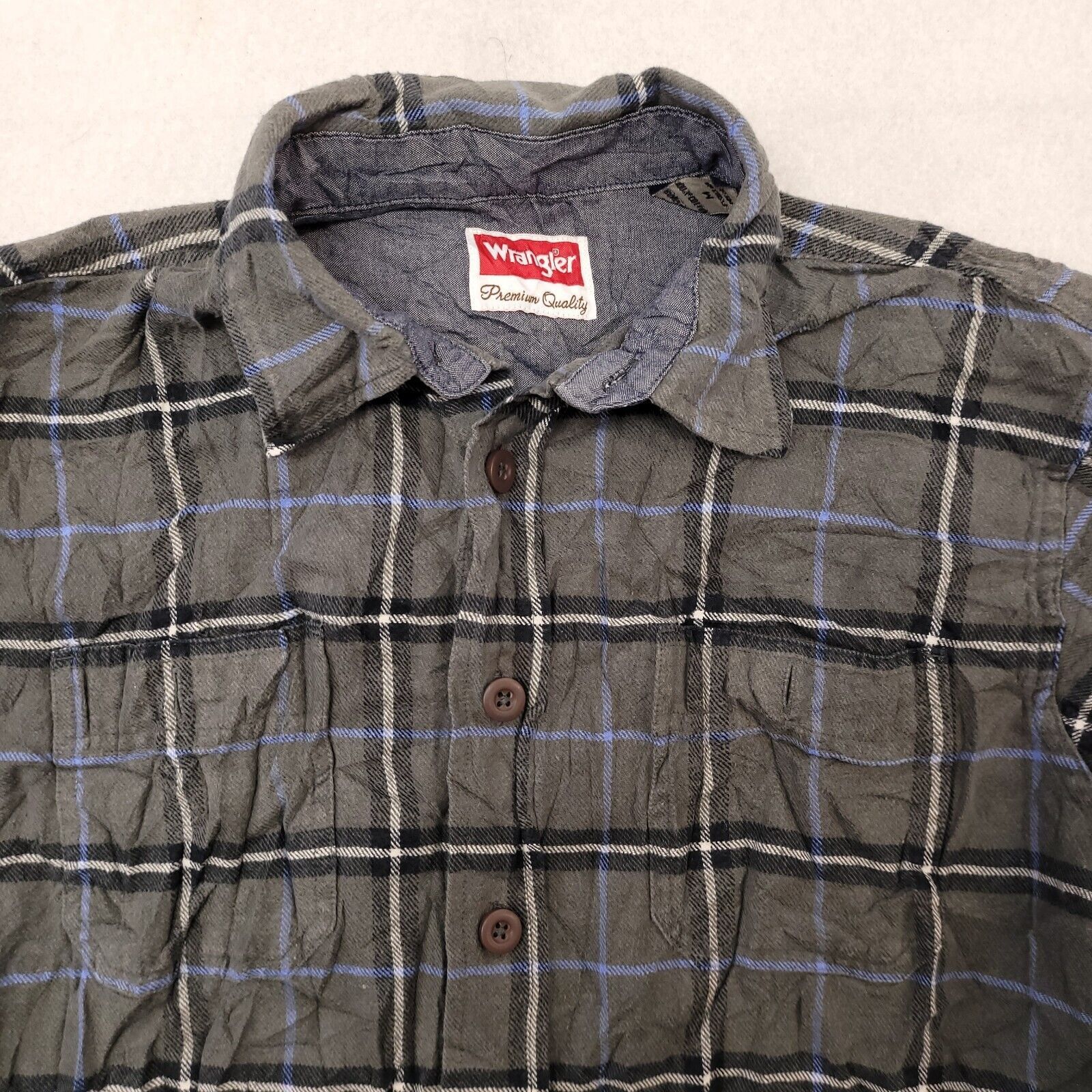 Wrangler Wrangler Tartan Flannel Shirt Mens Size Medium M Green Blue Size US M / EU 48-50 / 2 - 1 Thumbnail
