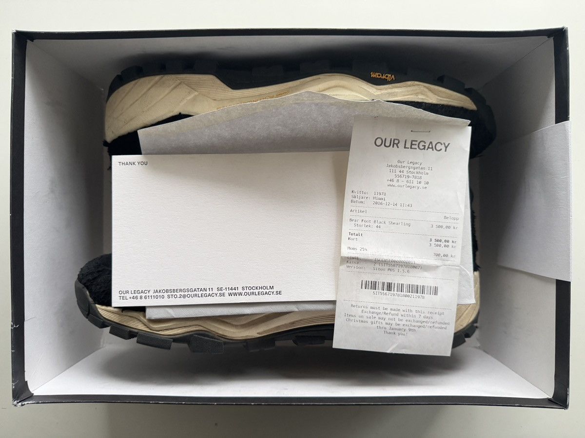 Our Legacy Our Legacy Bear Foot Black Shearling Slip-On - Size 44 Size US 10 / EU 43 - 16 Thumbnail