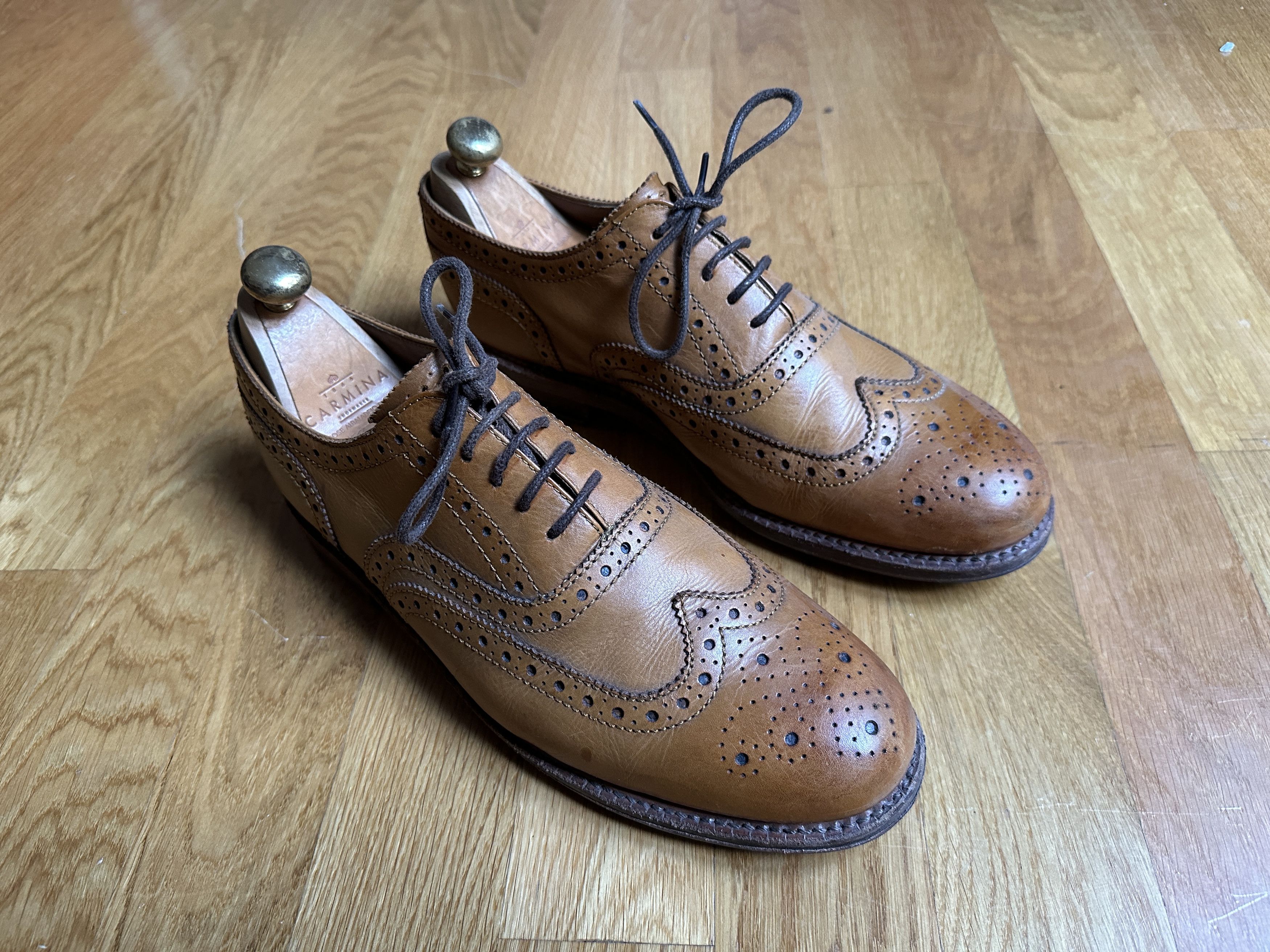 image of Grenson Stanley Tan Brogue Uk 9.5 Shoes, Men's (Size 10.5)