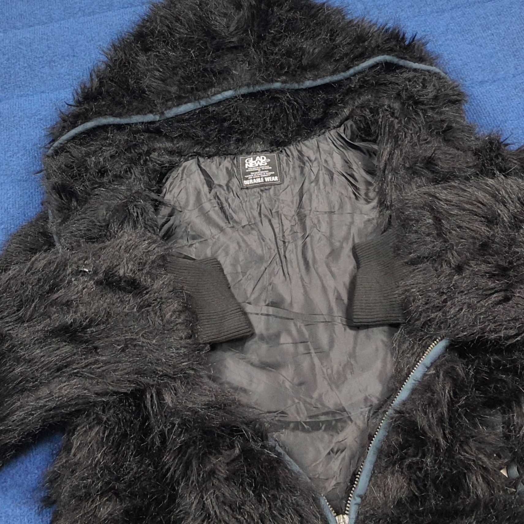 Vintage Glad News Japan Shaggy Faux Fur Hoodie Jacket C306N5 Size US S / EU 44-46 / 1 - 4 Thumbnail