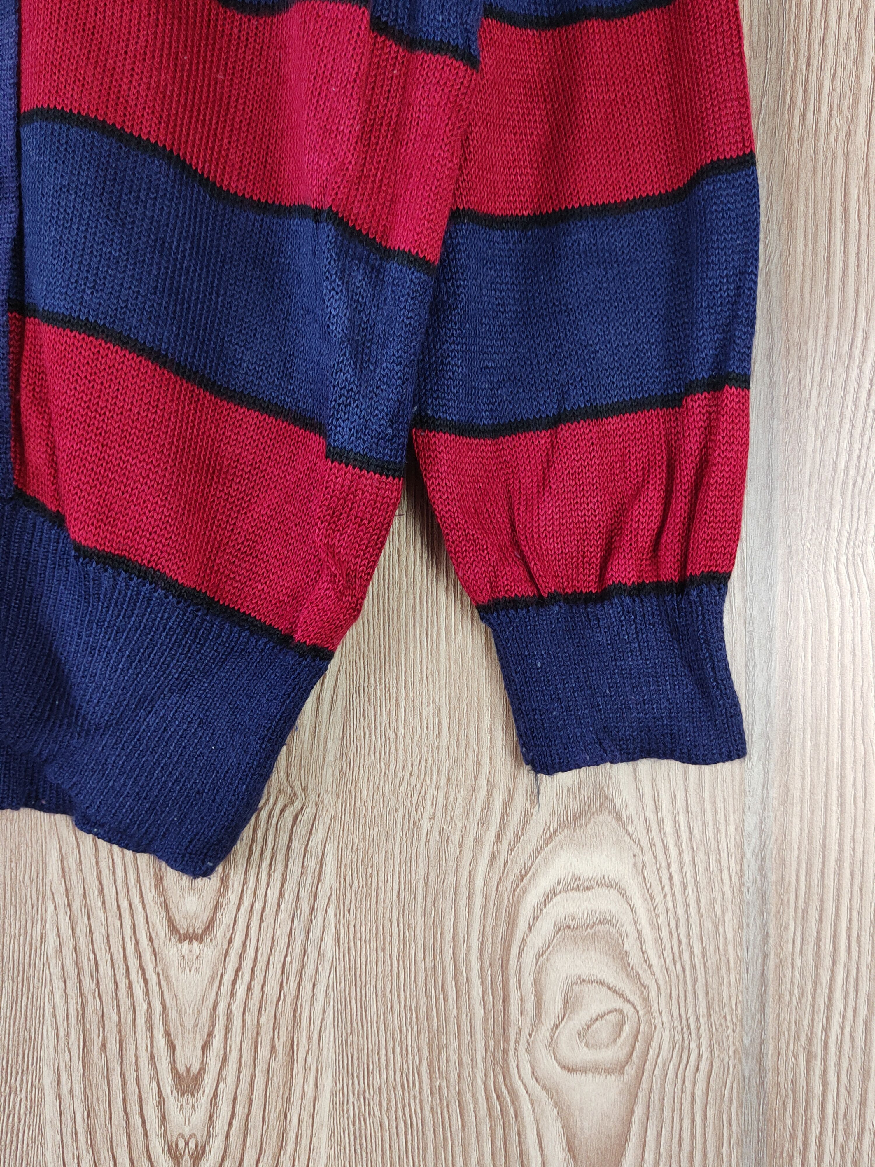 Homespun Knitwear × Solid and Striped × Vintage Smilly Navy Red Stripe Knitwear cardigan like cobain #W816 Size M / US 6-8 / IT 42-44 - 6 Thumbnail