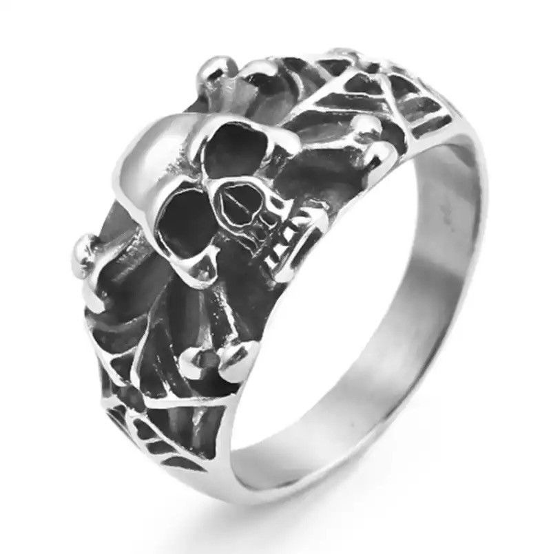 Other Gothic Steel Skull Rings Size ONE SIZE - 6 Thumbnail
