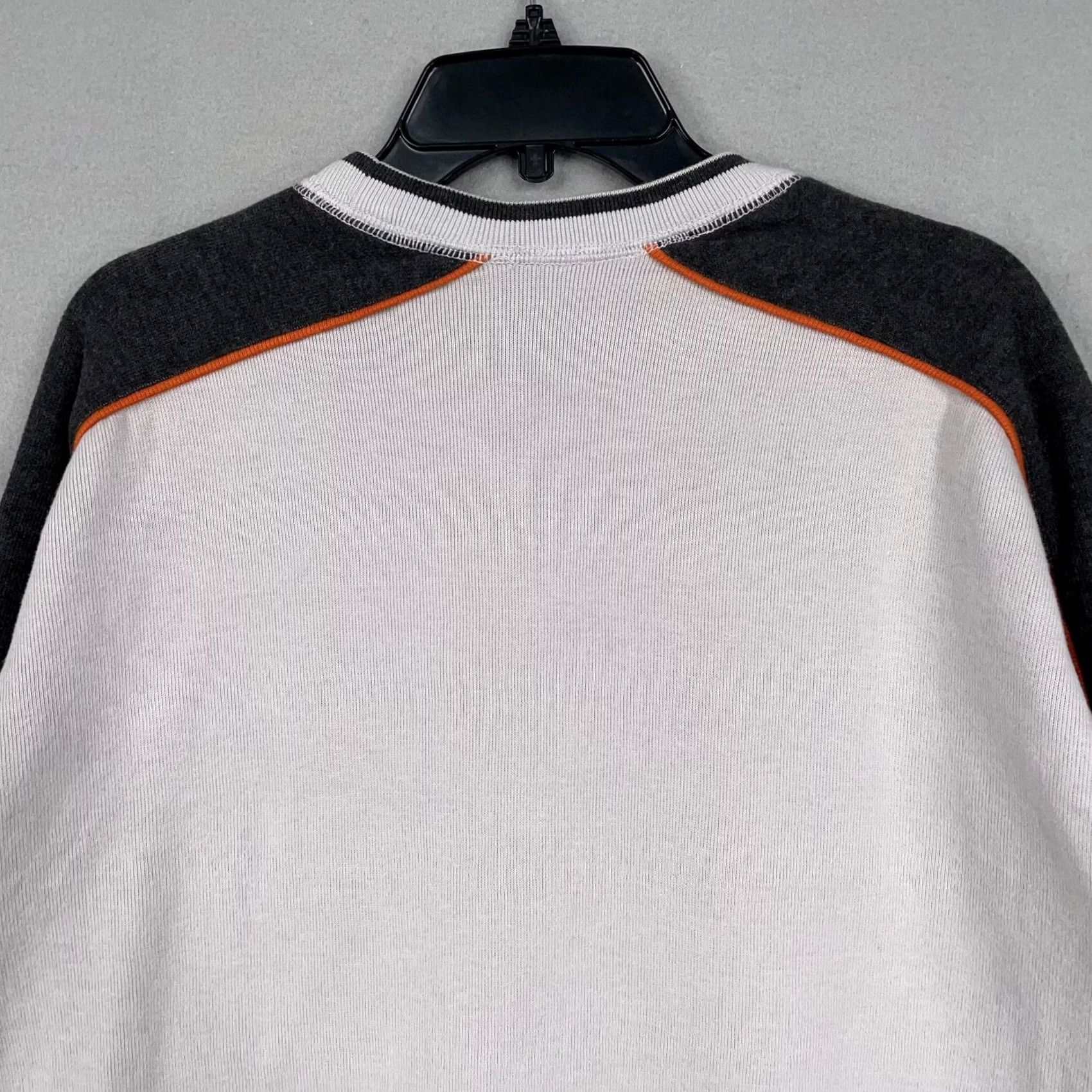 Sean John Sean John Pullover Mens XL Gray Orange Colorblock Streetwear Y2K Hip Hop Diddy Sweatshirt Crew Neck Long Sleeve Embroidered Logo 90s Mens Clothing Size US XL / EU 56 / 4 - 7 Thumbnail