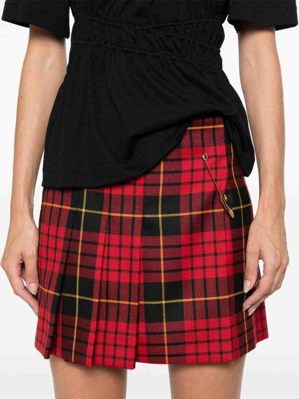 Alexander McQueen o1srvl11e0326 MacQueen Tartan Mini Skirt in Multicolor Size 25" / US 0 / IT 36 - 2 Thumbnail