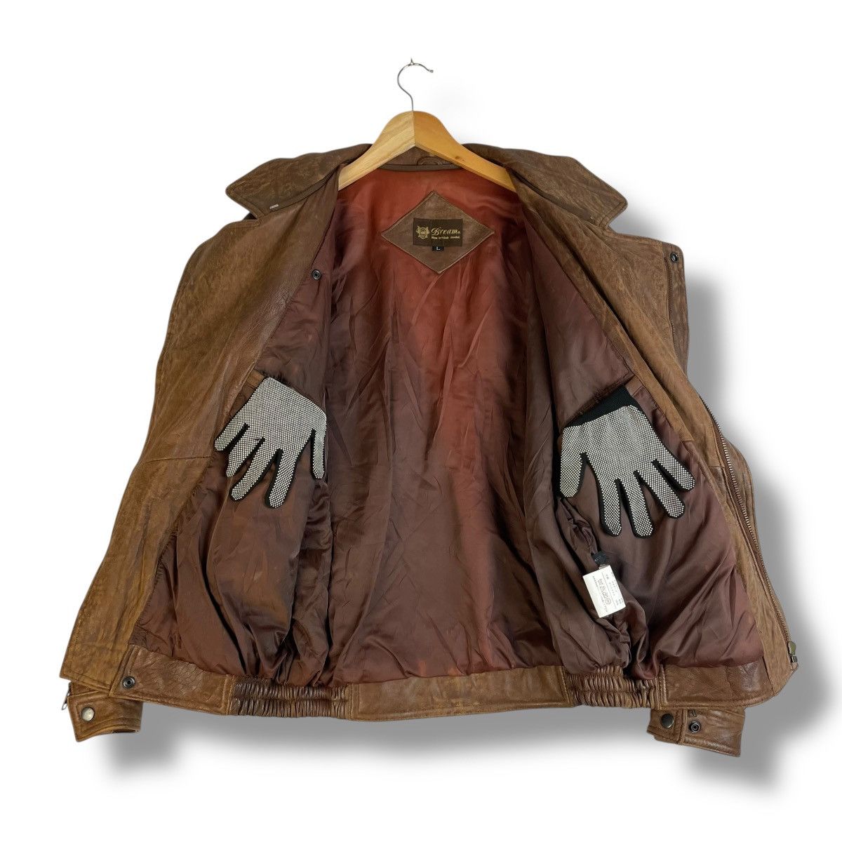Issey Miyake VINTAGE BREAM NEW ZEALAND LAMB LEATHER JACKET Size US L / EU 52-54 / 3 - 5 Thumbnail