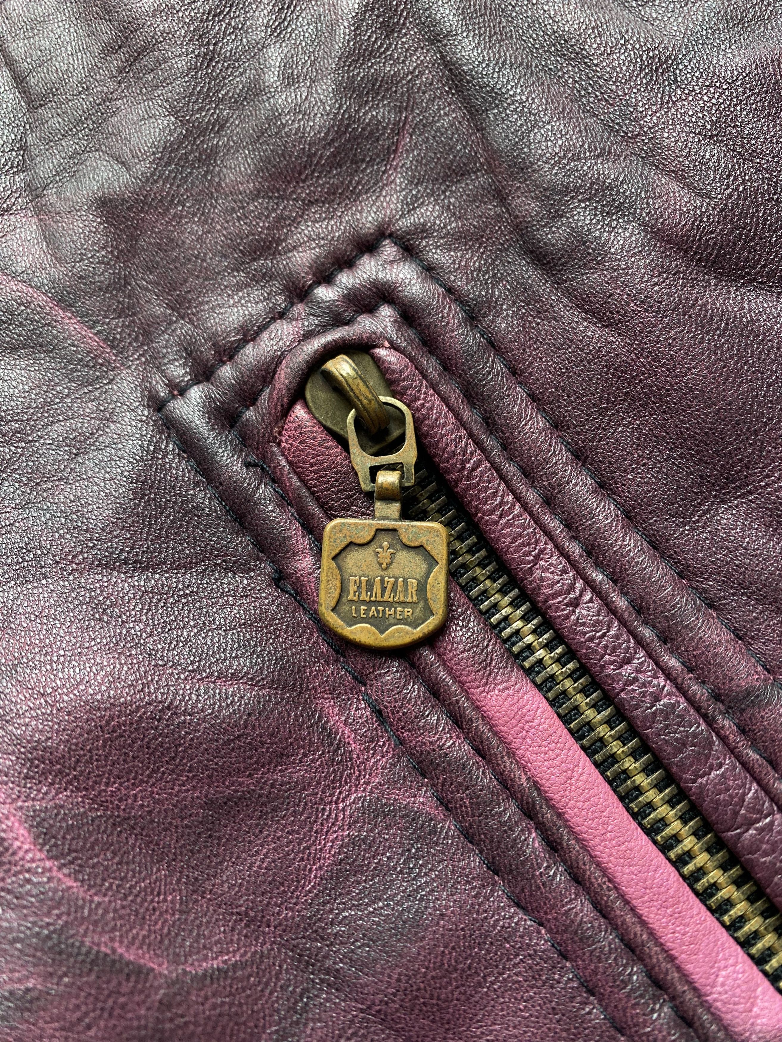 Genuine Leather Vintage Elazar Leather Bomber Jacket Opium SWAG Faded Size US XL / EU 56 / 4 - 7 Thumbnail