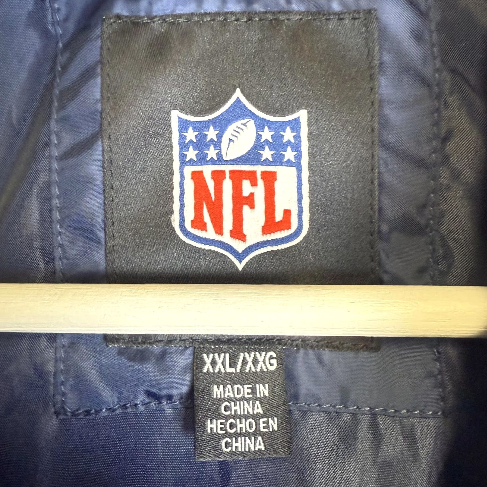 NFL NFL Vest Blue Orange Sleeveless Quilted Full Zip 2XL XXL Mens Jacket Size US XXL / EU 58 / 5 - 2 Thumbnail