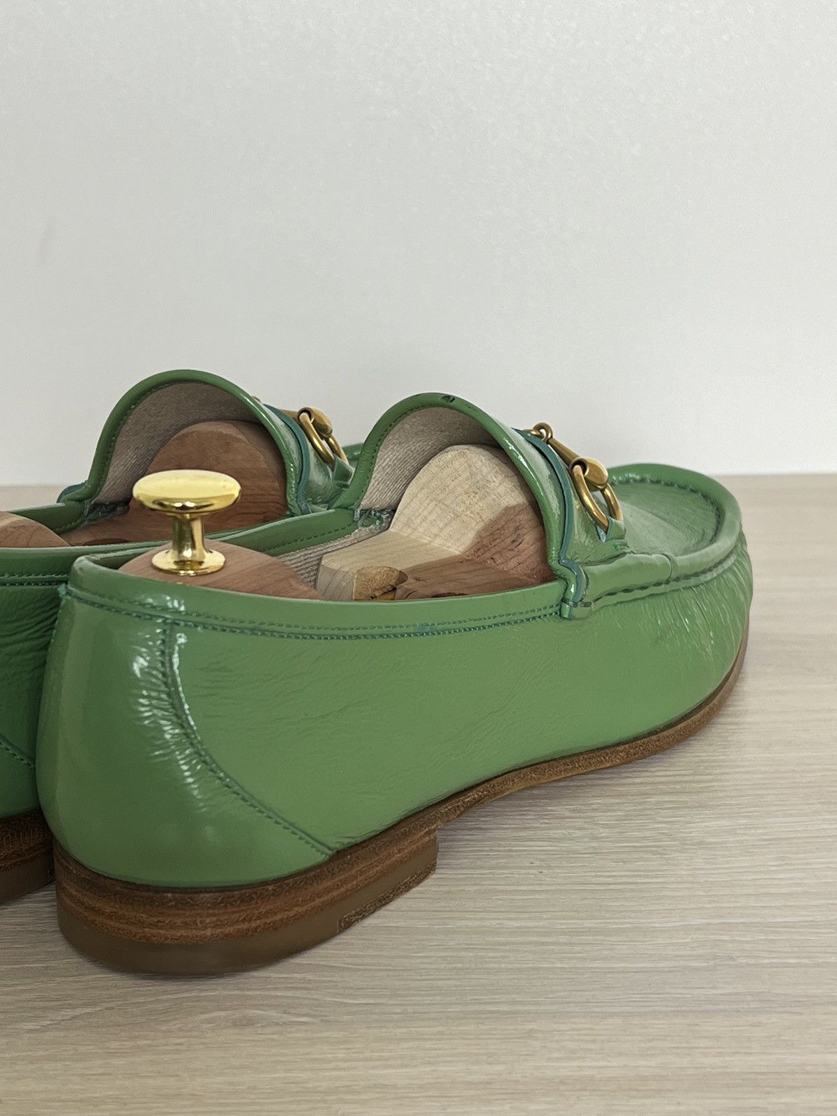Gucci Teal Patent Leather Horsebit Loafers Size US 9 / EU 42 - 8 Thumbnail