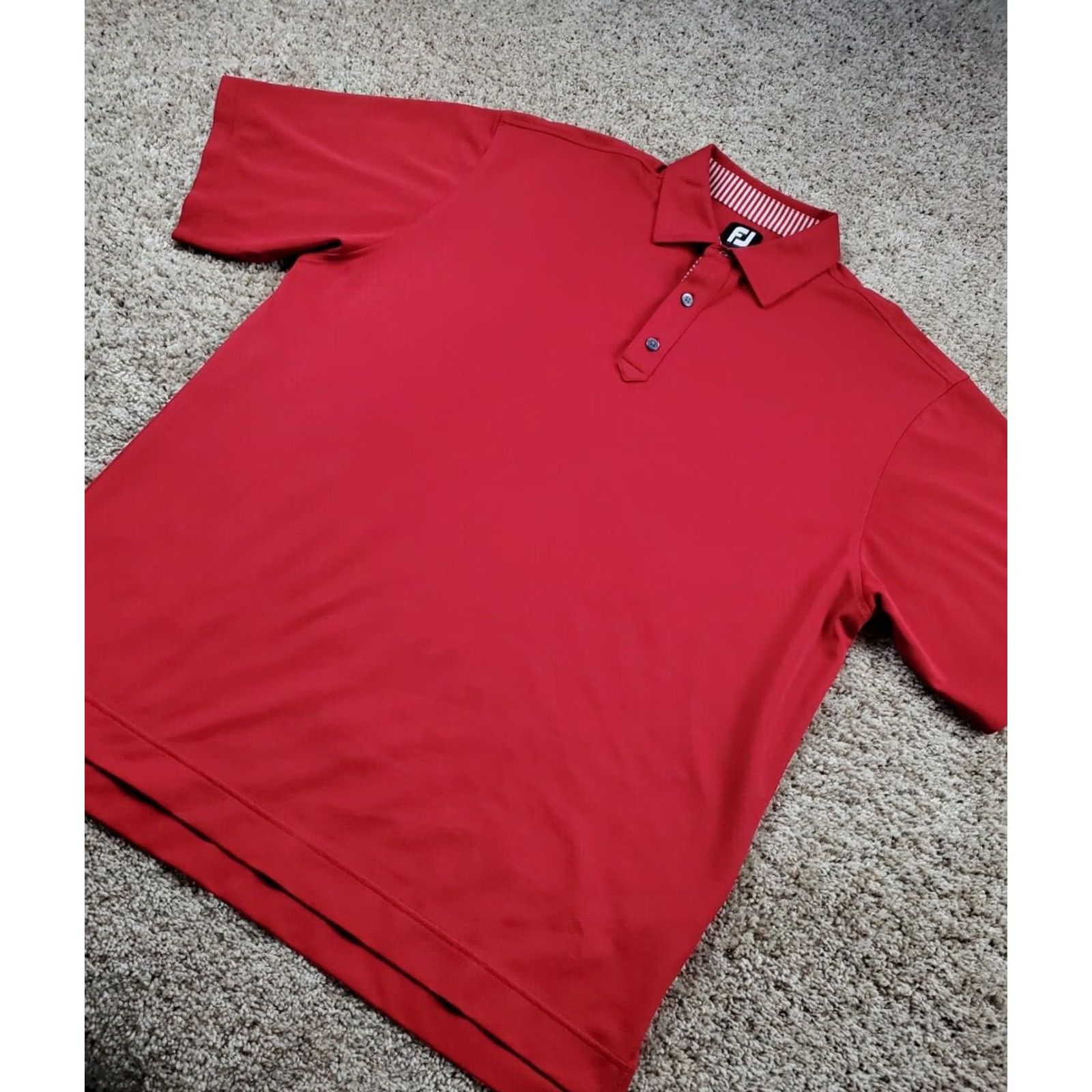 Footjoy FootJoy Polo Shirt L Mens Red Short Sleeve Stretch Golf Size US L / EU 52-54 / 3 - 2 Thumbnail