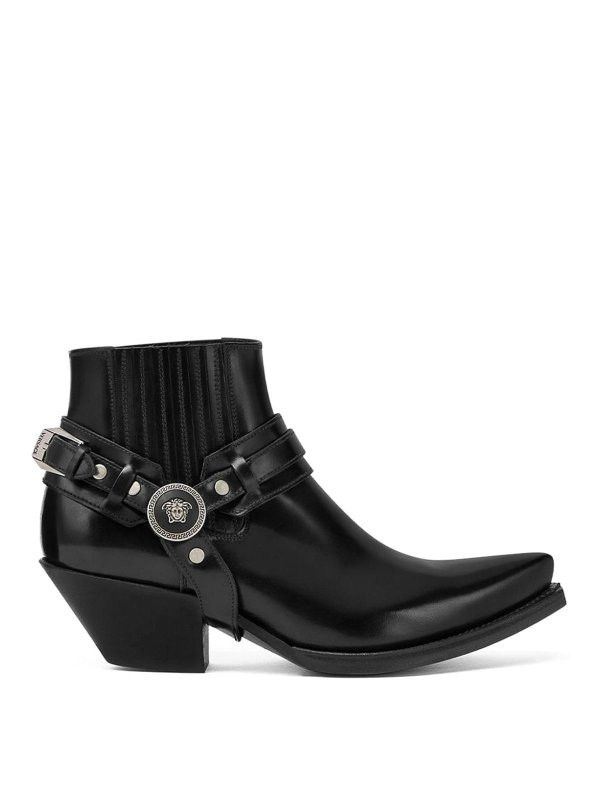 Versace o1y0226 Ankle Boots in Black Size US 7.5 / IT 37.5 - 1 Thumbnail